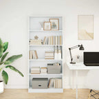 Libreria Bianca 80x24x176 cm in Legno Multistrato