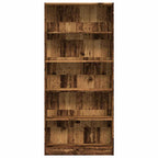 Libreria Legno Antico 80x24x176 cm in Legno Multistrato