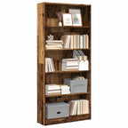 Libreria Legno Antico 80x24x176 cm in Legno Multistrato