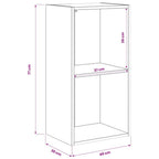 Libreria Rovere Fumo 40x30x77 cm in Legno Multistrato