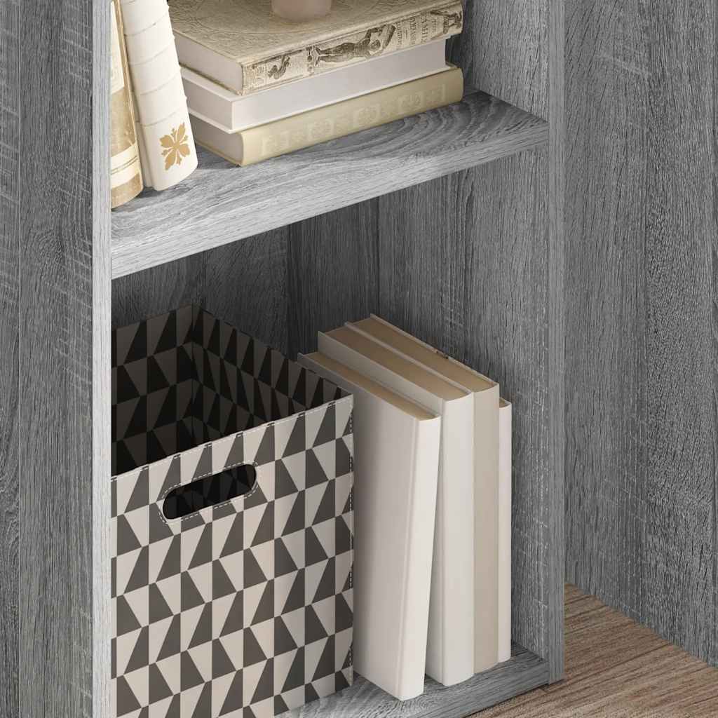 Libreria Grigio Sonoma 40x30x77 cm in Legno Multistrato