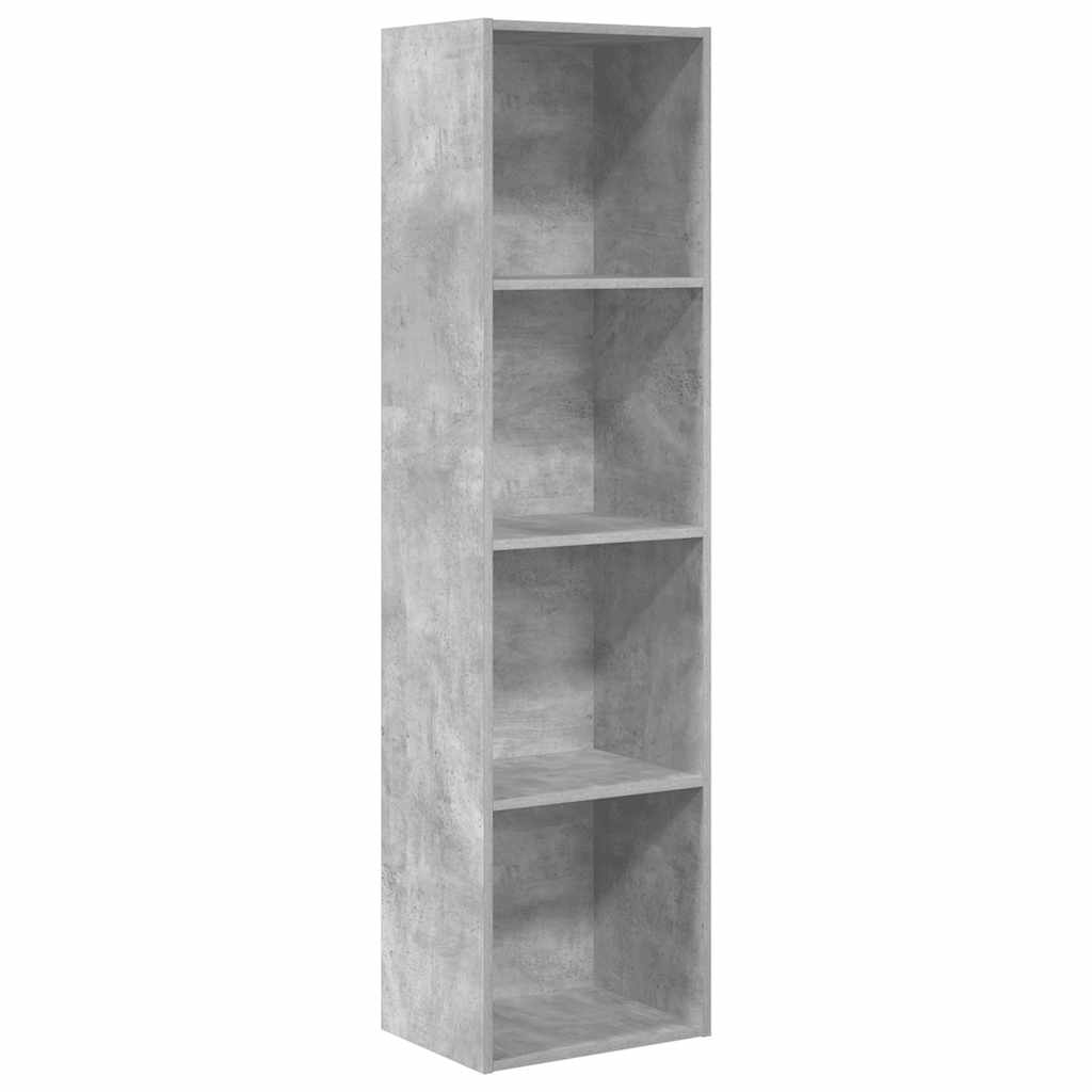 Libreria Grigio Cemento 40x30x152 cm in Legno Multistrato