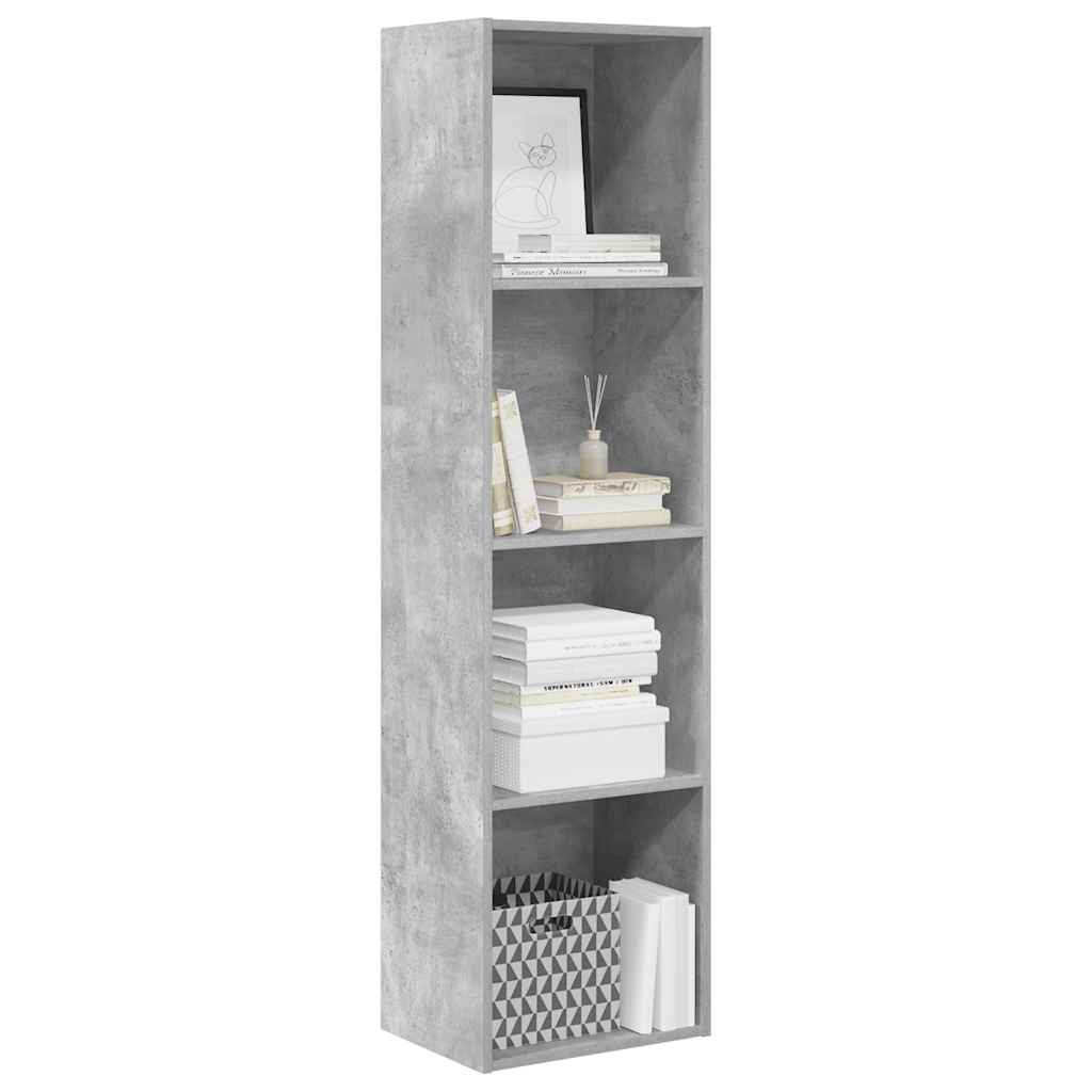 Libreria Grigio Cemento 40x30x152 cm in Legno Multistrato