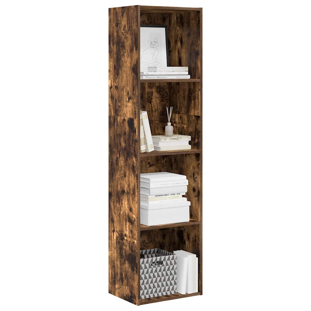 Libreria Rovere Fumo 40x30x152 cm in Legno Multistrato