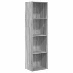 Libreria Grigio Sonoma 40x30x152 cm in Legno Multistrato