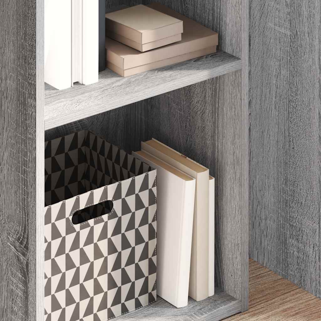 Libreria Grigio Sonoma 40x30x152 cm in Legno Multistrato