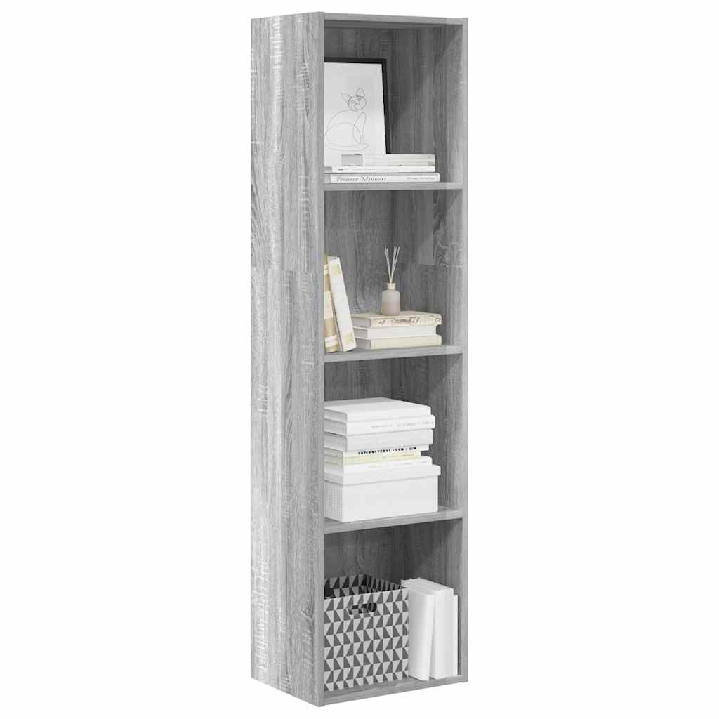 Libreria Grigio Sonoma 40x30x152 cm in Legno Multistrato