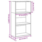 Libreria Rovere Sonoma 60x30x114 cm in Legno Multistrato