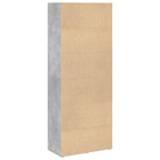 Libreria Grigio Cemento 60x30x152 cm in Legno Multistrato