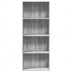Libreria Grigio Sonoma 60x30x152 cm in Legno Multistrato
