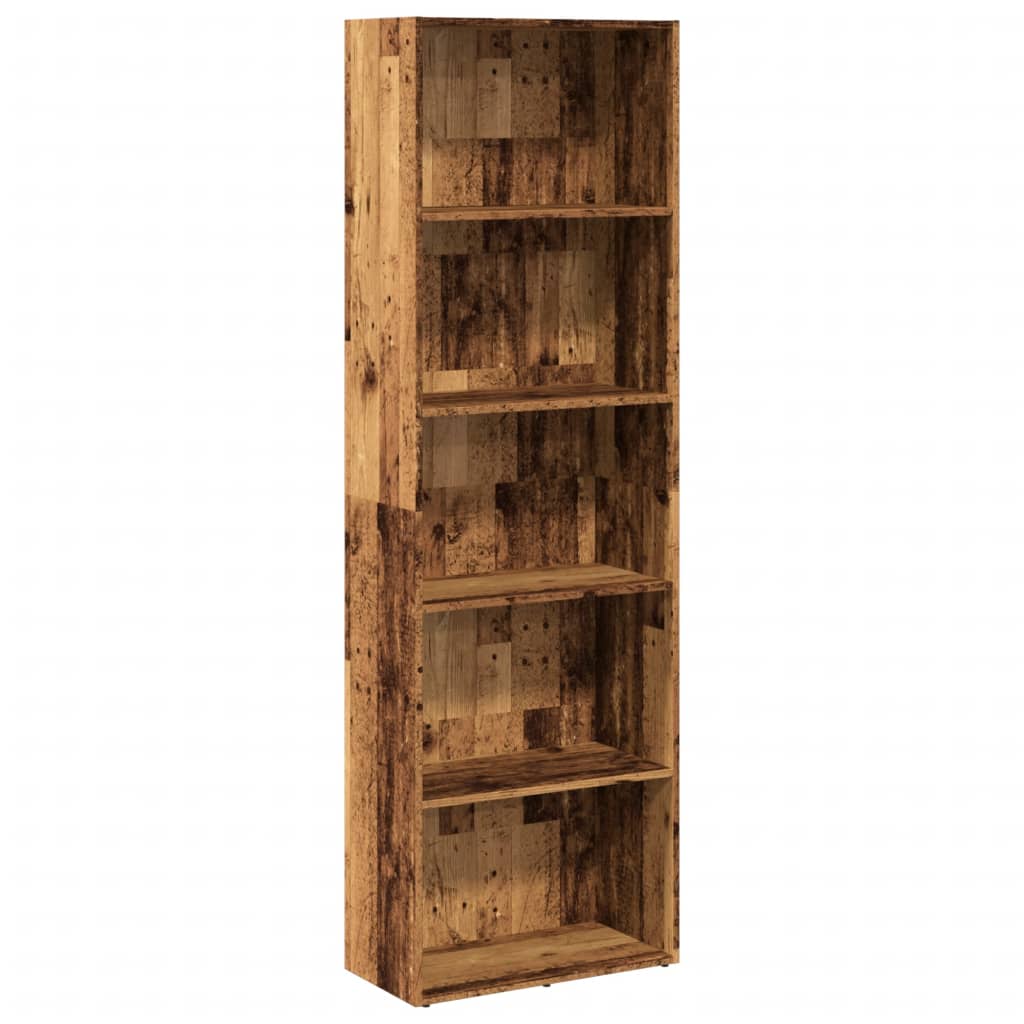 Libreria Legno Antico 60x30x189 cm in Legno Multistrato