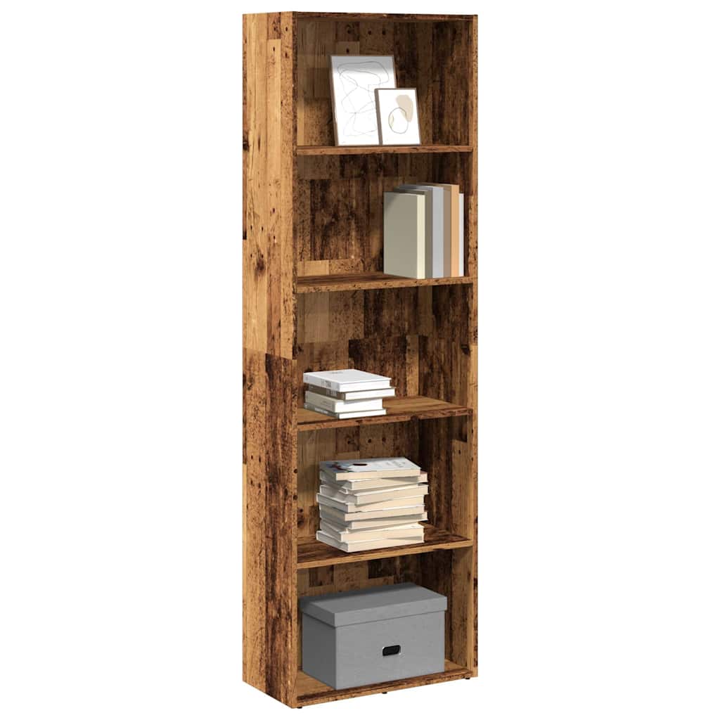 Libreria Legno Antico 60x30x189 cm in Legno Multistrato