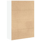Libreria Bianca 80x30x114 cm in Legno Multistrato