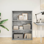 Libreria Grigio Cemento 80x30x114 cm in Legno Multistrato