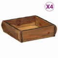 Vassoio 4 pcs Marrone 29 x 31 x 10 cm Legno Recuperato Massello