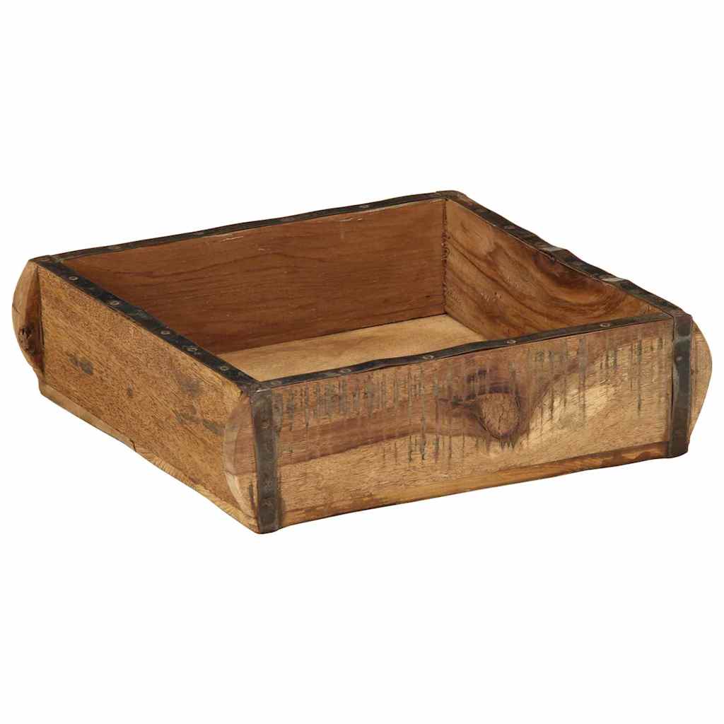 Vassoio 4 pcs Marrone 29 x 31 x 10 cm Legno Recuperato Massello