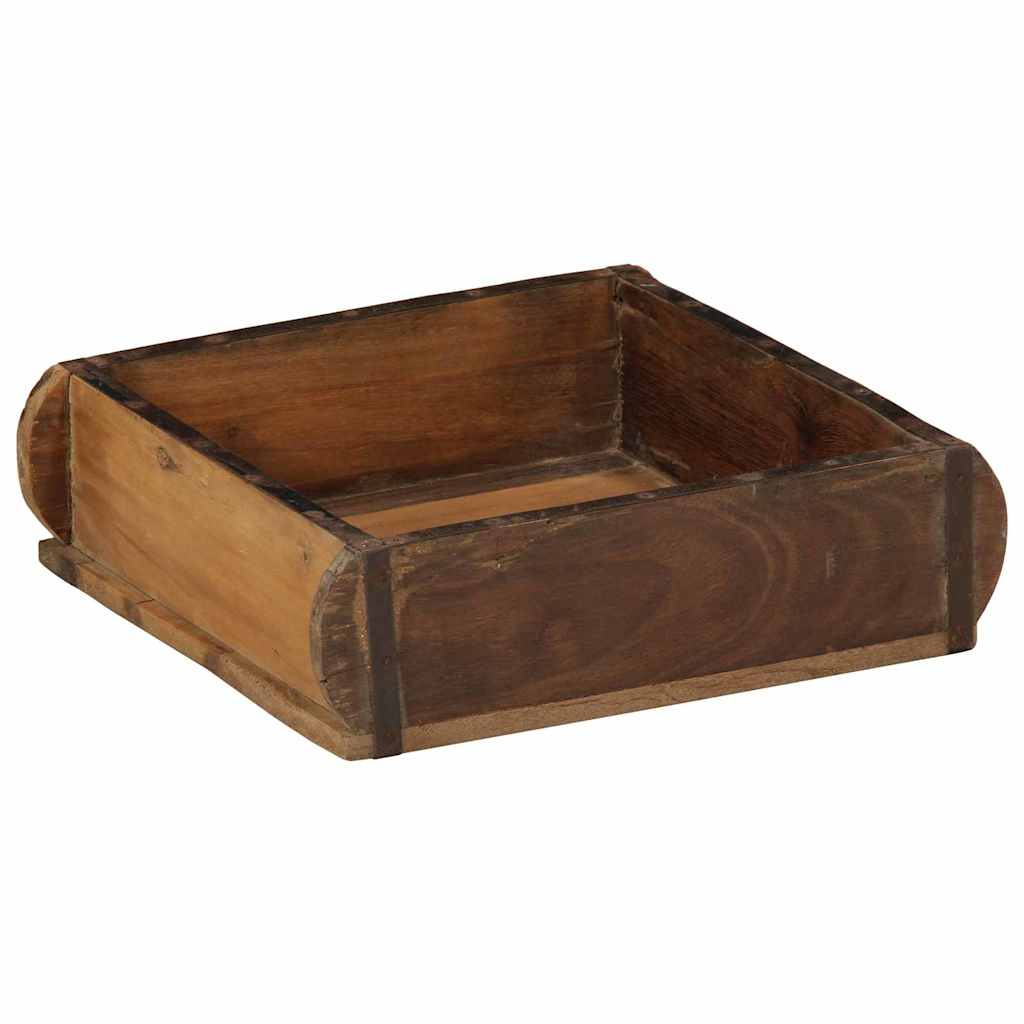 Vassoio 4 pcs Marrone 29 x 31 x 10 cm Legno Recuperato Massello