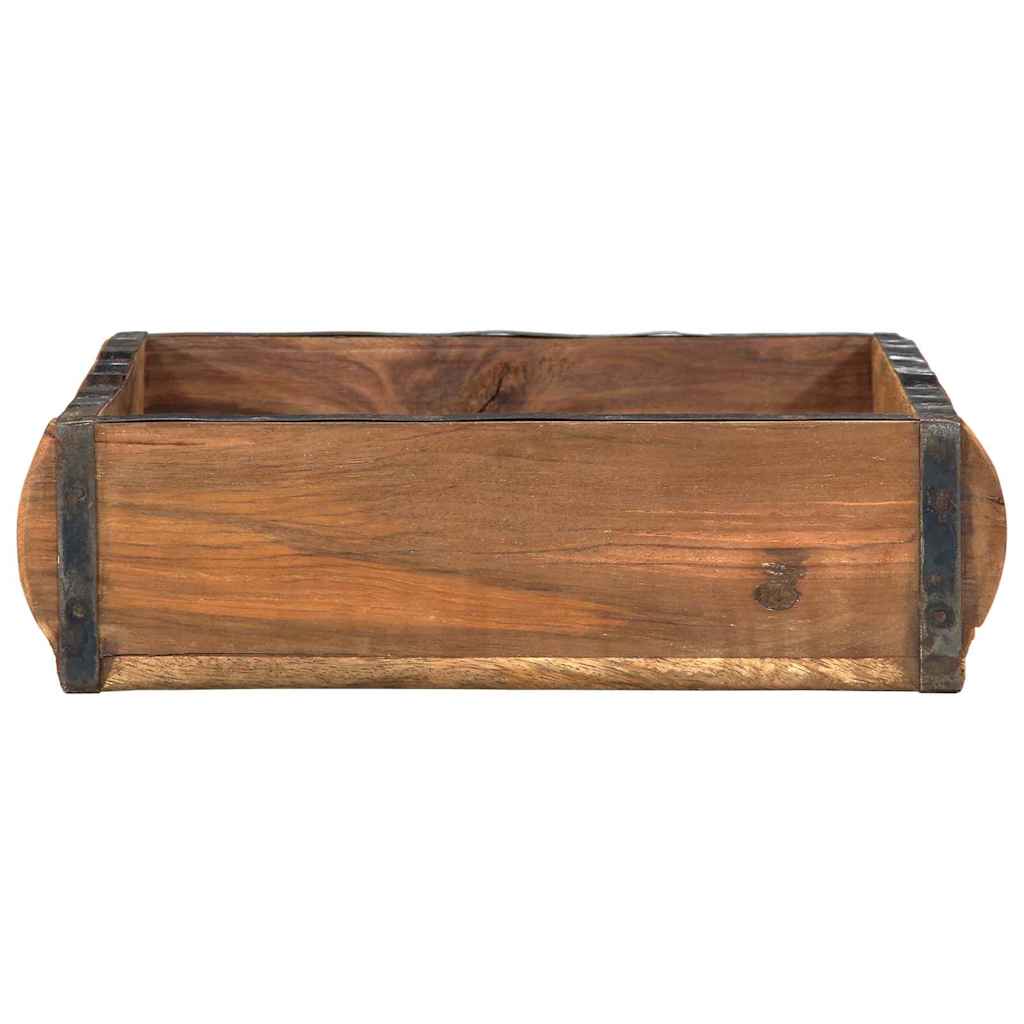 Vassoio 4 pcs Marrone 29 x 31 x 10 cm Legno Recuperato Massello