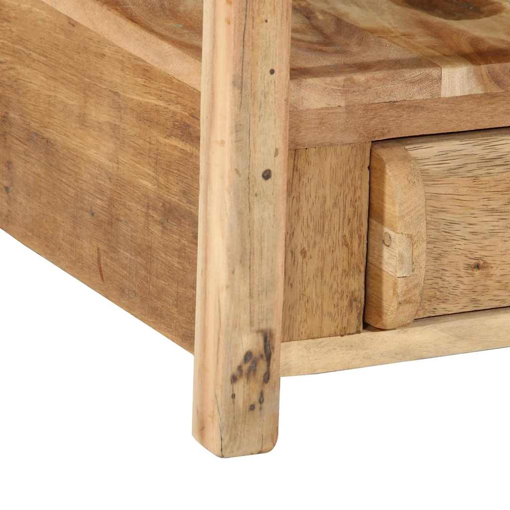 Tavolino Marrone 43 x 32 x 46 cm Legno Recuperato Massello