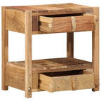 Tavolino Marrone 43 x 32 x 46 cm Legno Recuperato Massello