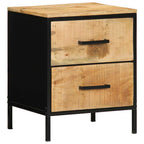 Armadio da Notte 2 pcs Marrone e Nero 40 x 35 x 50 cm