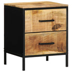 Armadio da Notte 2 pcs Marrone e Nero 40 x 35 x 50 cm