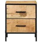 Armadio da Notte 2 pcs Marrone e Nero 40 x 35 x 50 cm