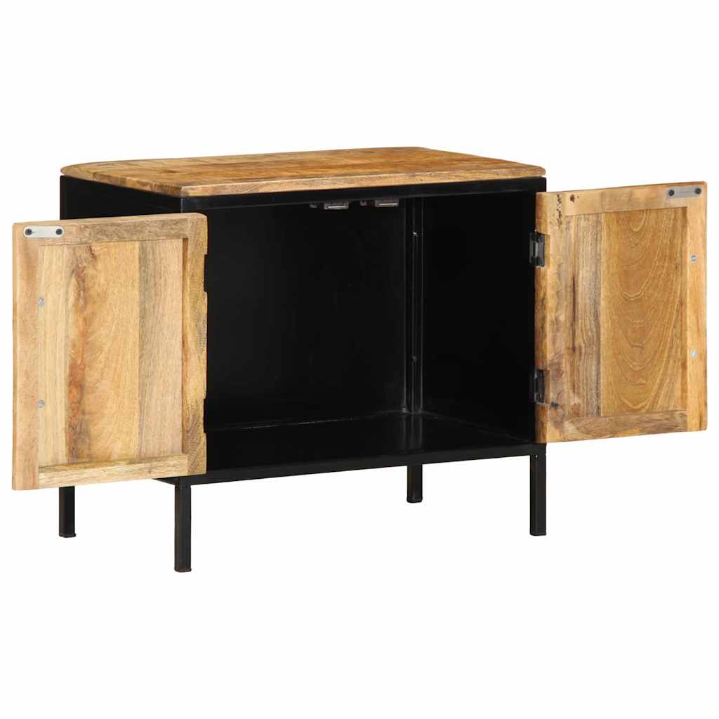 Armadio da Notte Marrone e Nero 50 x 30 x 45 cm