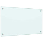 Paraschizzi per Cucina 2 pz Bianchi 70x40 cm in Vetro Temperato