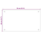 Paraschizzi per Cucina 2 pz Bianchi 70x40 cm in Vetro Temperato