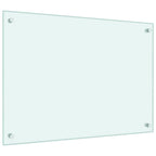 Paraschizzi per Cucina 2 pz Bianchi 70x50 cm in Vetro Temperato