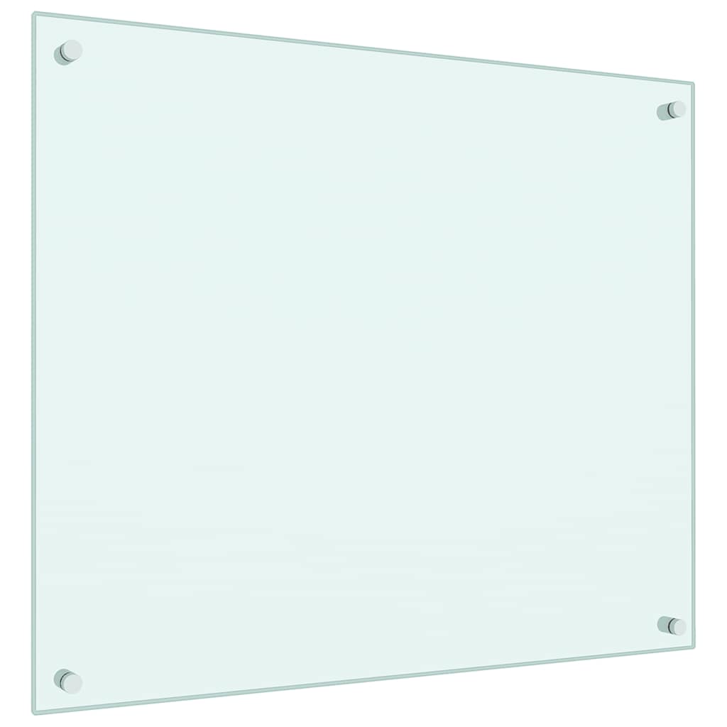 Paraschizzi per Cucina 2 pz Bianchi 70x60 cm in Vetro Temperato
