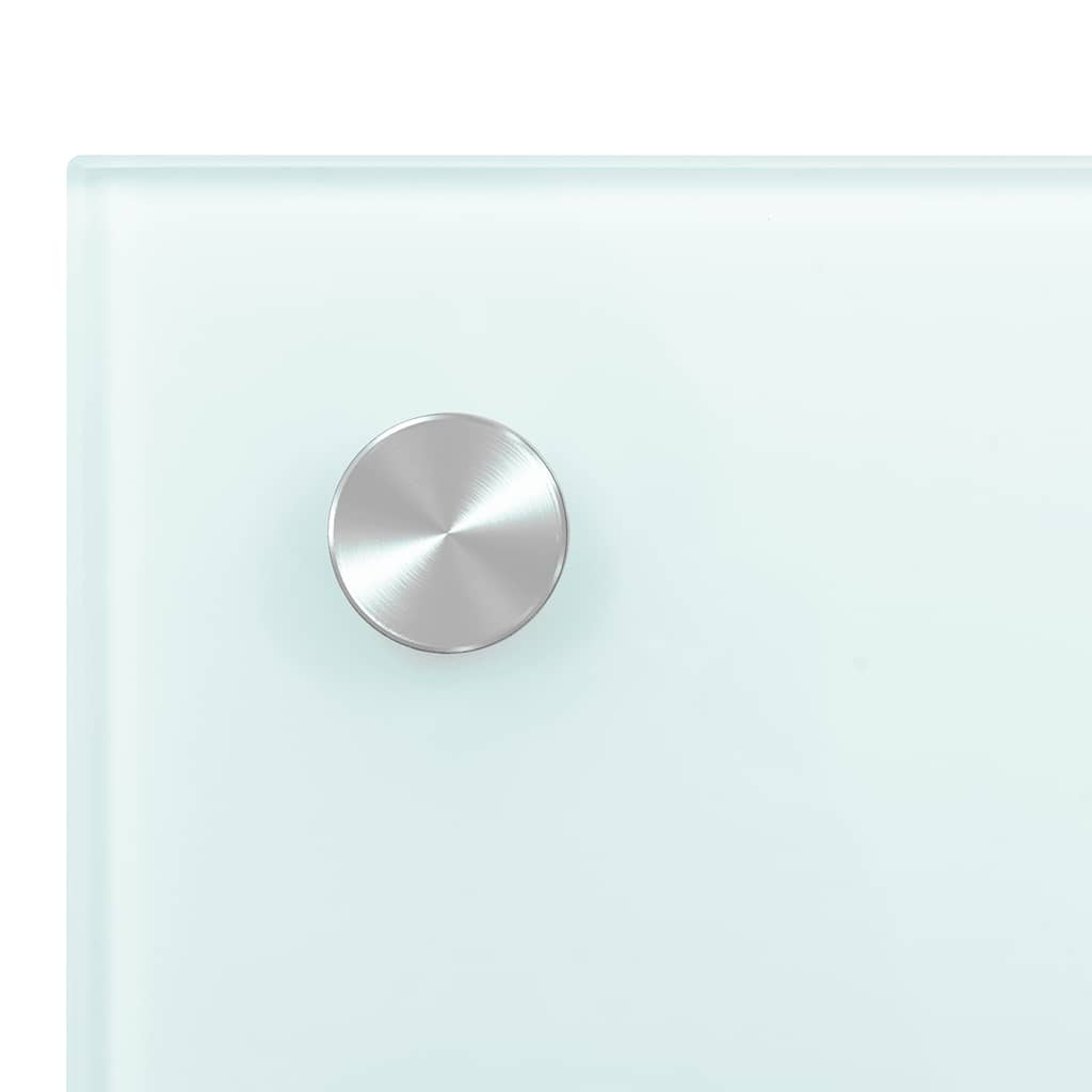 Paraschizzi per Cucina 2 pz Bianchi 80x40 cm in Vetro Temperato