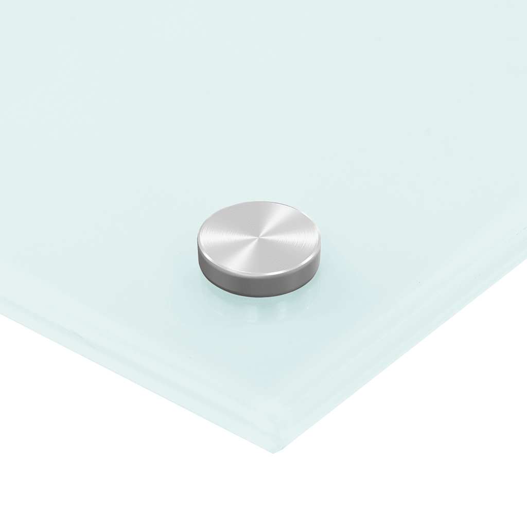 Paraschizzi per Cucina 2 pz Bianchi 80x50 cm in Vetro Temperato