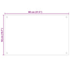 Paraschizzi per Cucina 2 pz Bianchi 80x50 cm in Vetro Temperato