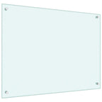 Paraschizzi per Cucina 2 pz Bianchi 80x60 cm in Vetro Temperato