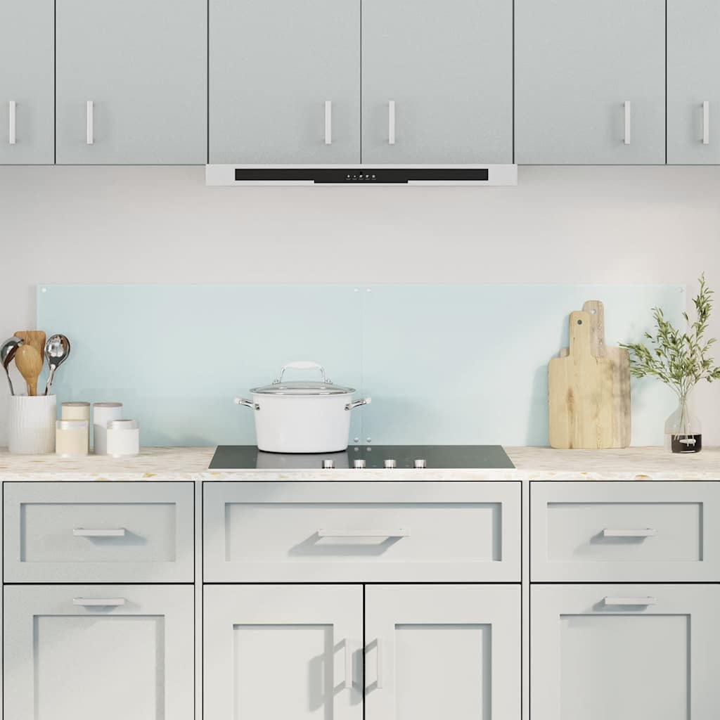 Paraschizzi per Cucina 2 pz Bianchi 80x60 cm in Vetro Temperato