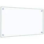 Paraschizzi per Cucina 2 pz Trasparente 70x40cm Vetro Temperato