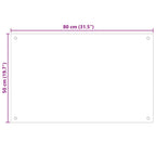 Paraschizzi per Cucina 2 pz Trasparente 80x50cm Vetro Temperato