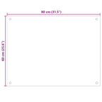 Paraschizzi per Cucina 2 pz Trasparente 80x60cm Vetro Temperato