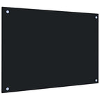 Paraschizzi per Cucina 2 pz Neri 70x50 cm in Vetro Temperato