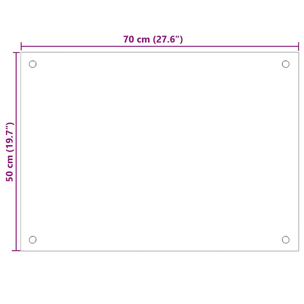 Paraschizzi per Cucina 2 pz Neri 70x50 cm in Vetro Temperato