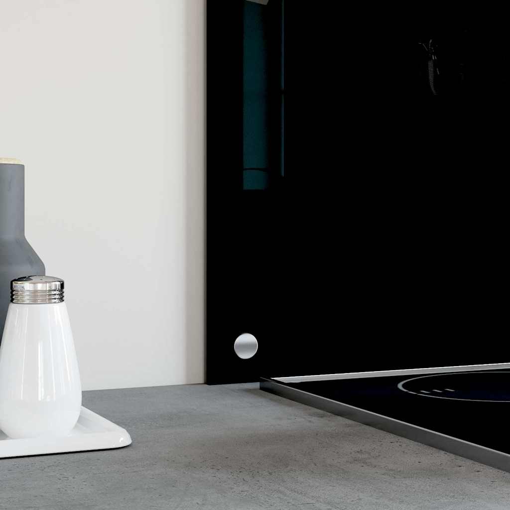 Paraschizzi per Cucina 2 pz Neri 70x60 cm in Vetro Temperato