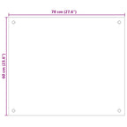 Paraschizzi per Cucina 2 pz Neri 70x60 cm in Vetro Temperato