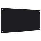 Paraschizzi per Cucina 2 pz Neri 80x40 cm in Vetro Temperato