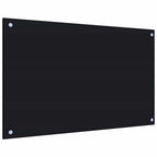 Paraschizzi per Cucina 2 pz Neri 80x50 cm in Vetro Temperato