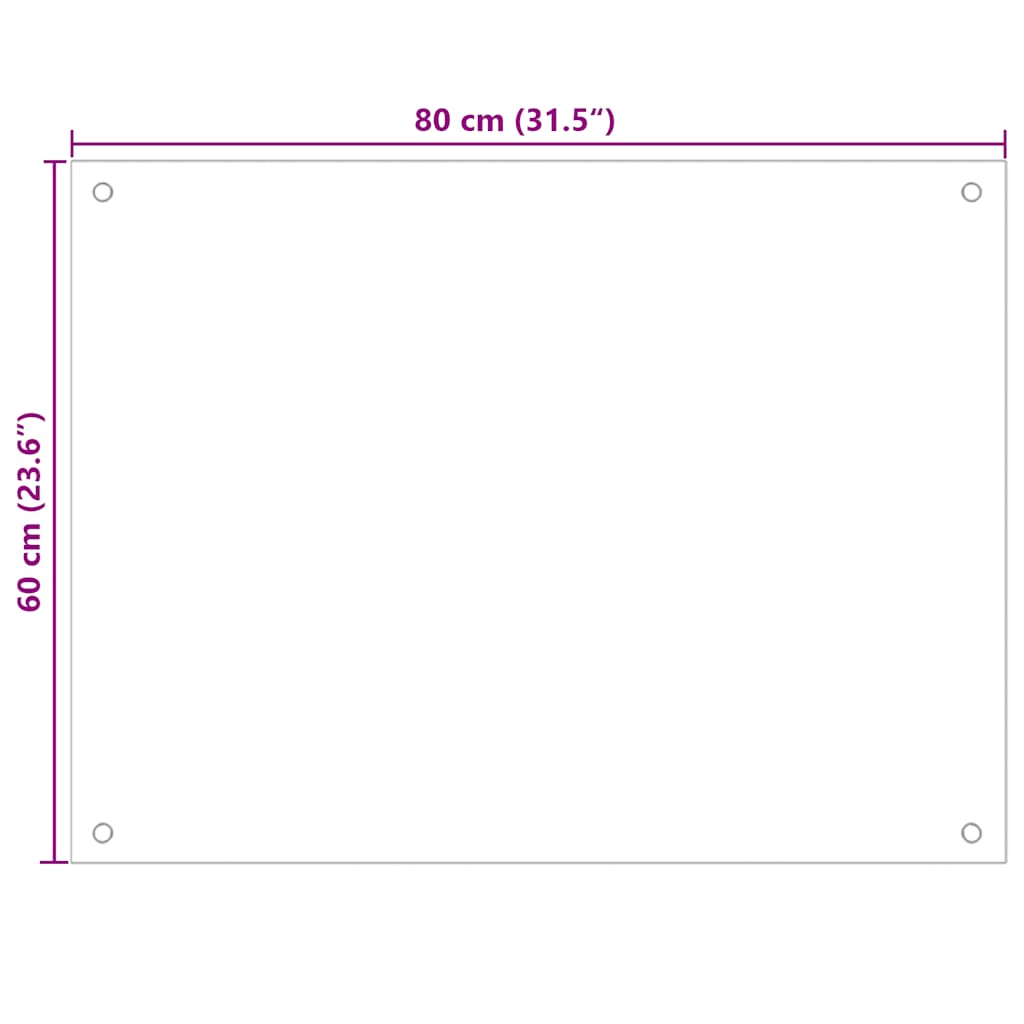 Paraschizzi per Cucina 2 pz Neri 80x60 cm in Vetro Temperato