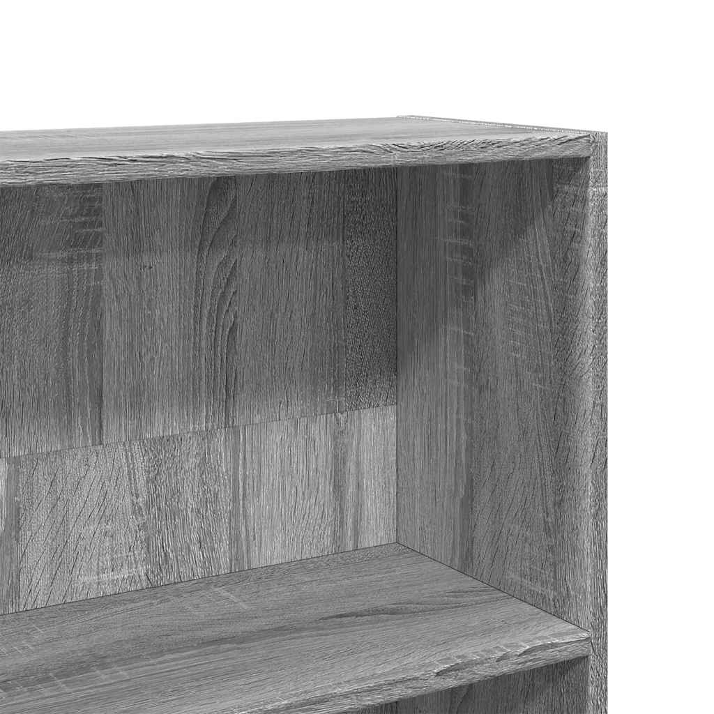 Libreria Grigio Sonoma 80x30x189 cm in Legno Multistrato