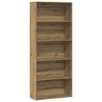 Libreria Rovere Artigianale 80x30x189 cm in Legno Multistrato