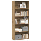 Libreria Rovere Artigianale 80x30x189 cm in Legno Multistrato